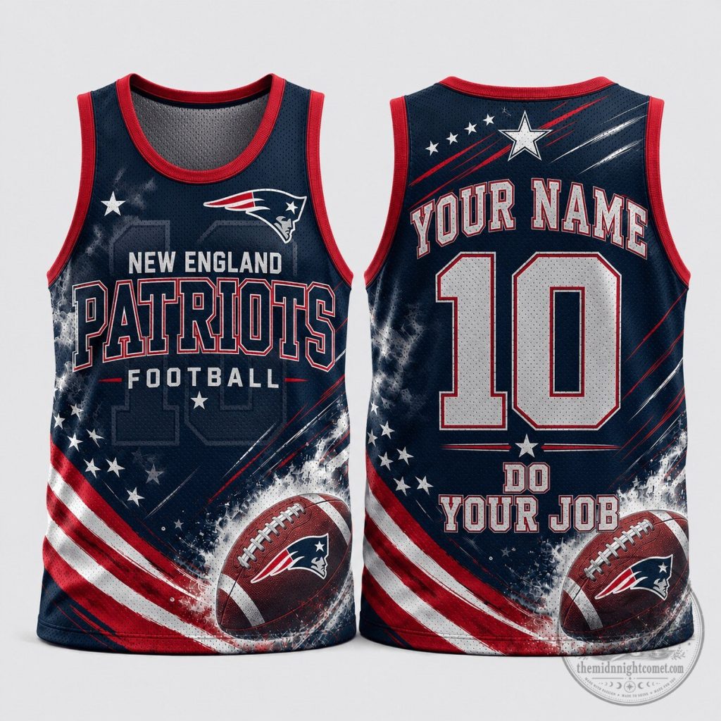 New England Patriots Custom Name and Number Football Tank Top for Fans New England Patriots Custom Name and Number Football Tank Top for Fans