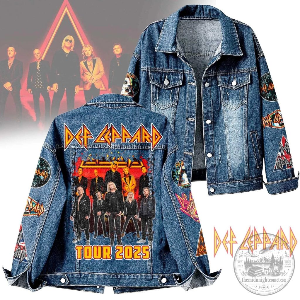 Def Leppard Tour 2025 Rock Band Denim Jacket Def Leppard Tour 2025 Rock Band Denim Jacket