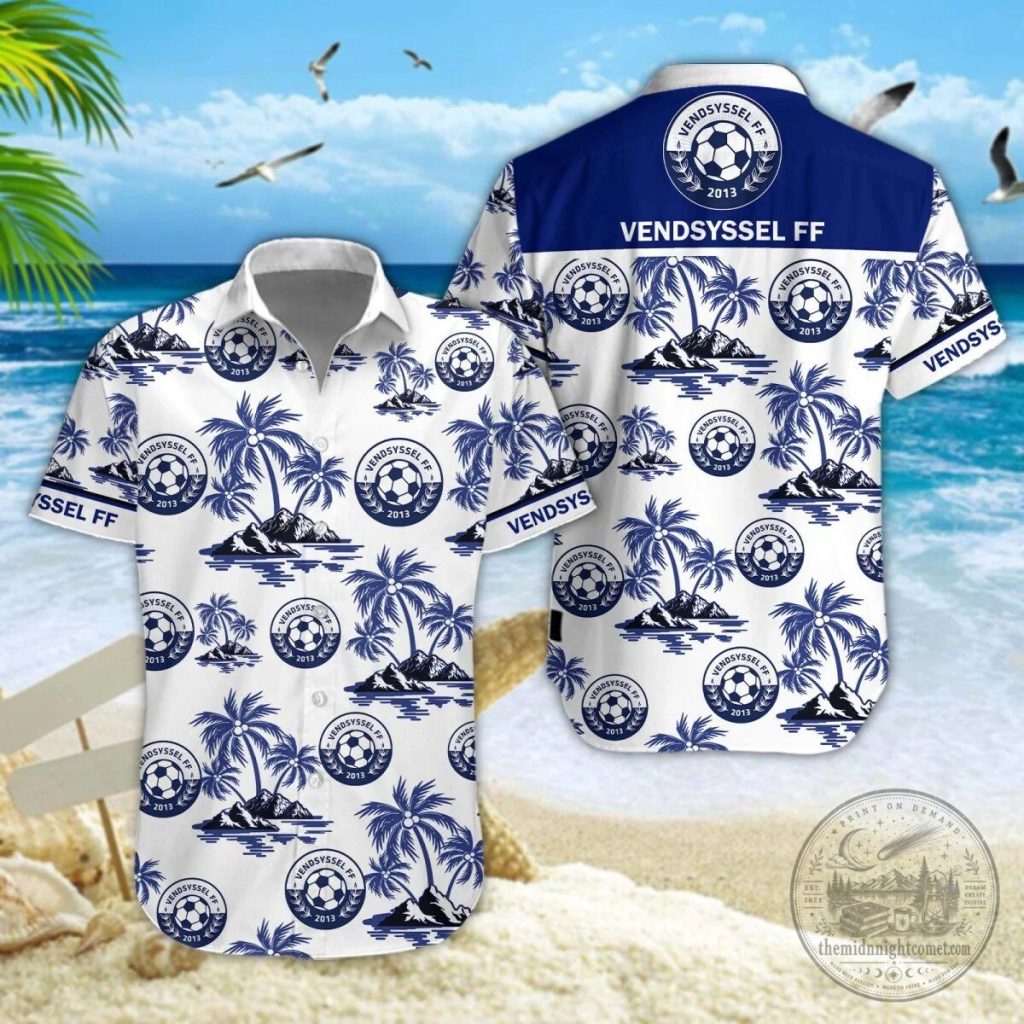 Vendsyssel FF Soccer Club Tropical Hawaiian Shirt Vendsyssel FF Soccer Club Tropical Hawaiian Shirt