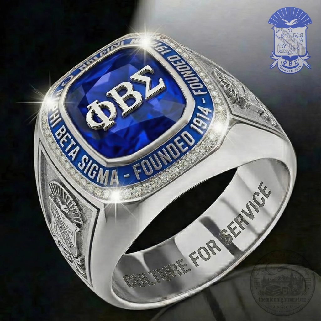 Phi Beta Sigma Fraternity Ring Blue Stone Founded 1914 Culture For Service Phi Beta Sigma Fraternity Ring Blue Stone Founded 1914 Culture For Service