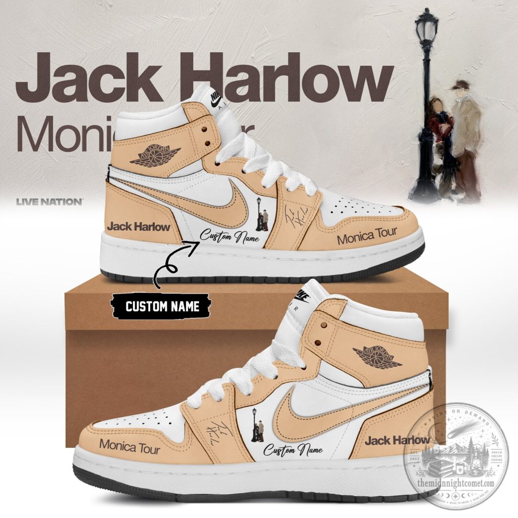 Jack Harlow Monica Tour Custom Name High Top Sneakers Jack Harlow Monica Tour Custom Name High Top Sneakers