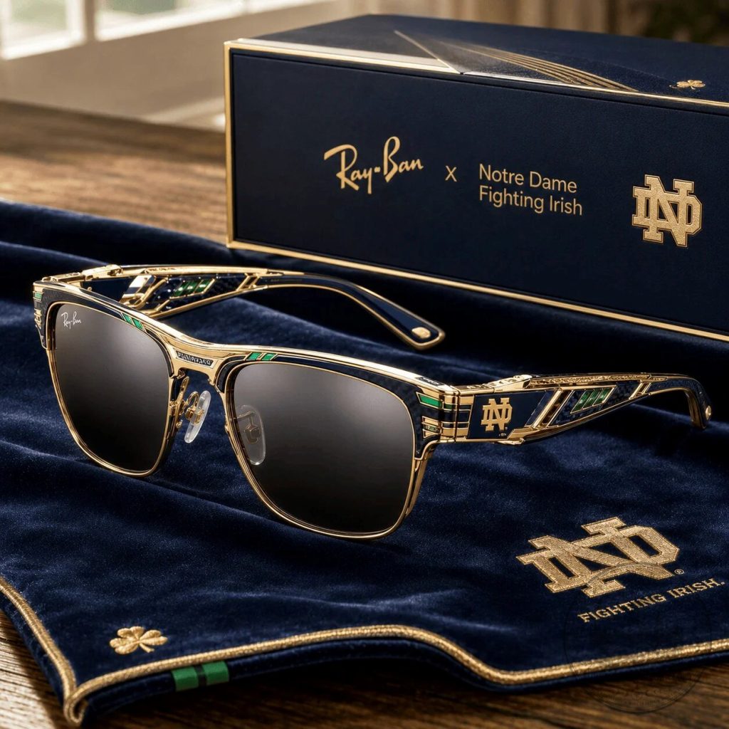 Notre Dame Fighting Irish Ray-Ban Gold Frame Sunglasses Notre Dame Fighting Irish Ray-Ban Gold Frame Sunglasses