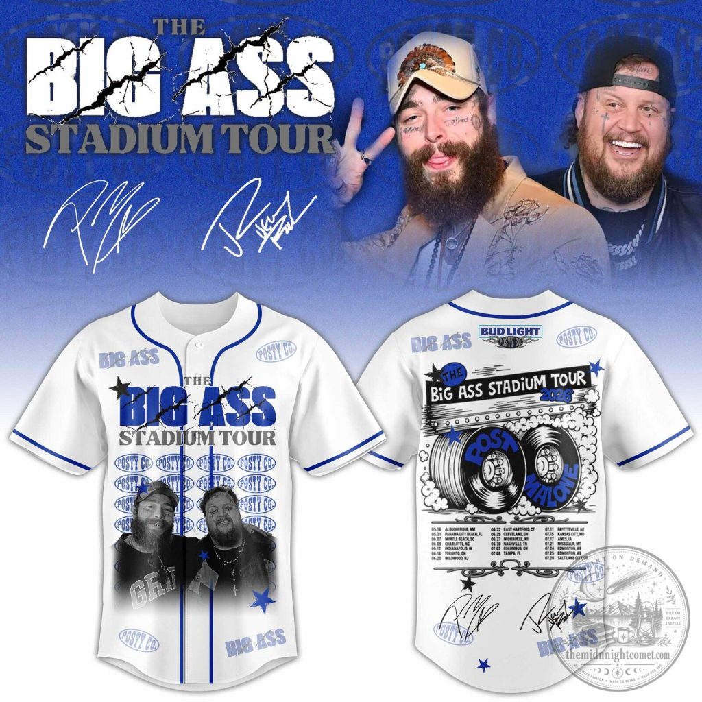 Post Malone The Big Ass Stadium Tour 2023 Baseball Jersey Post Malone The Big Ass Stadium Tour 2023 Baseball Jersey