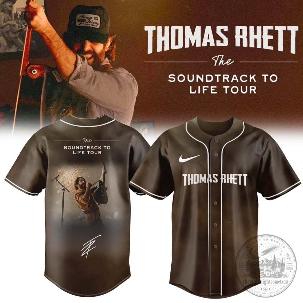 Thomas Rhett The Soundtrack To Life Tour Signature Baseball Jersey Thomas Rhett The Soundtrack To Life Tour Signature Baseball Jersey
