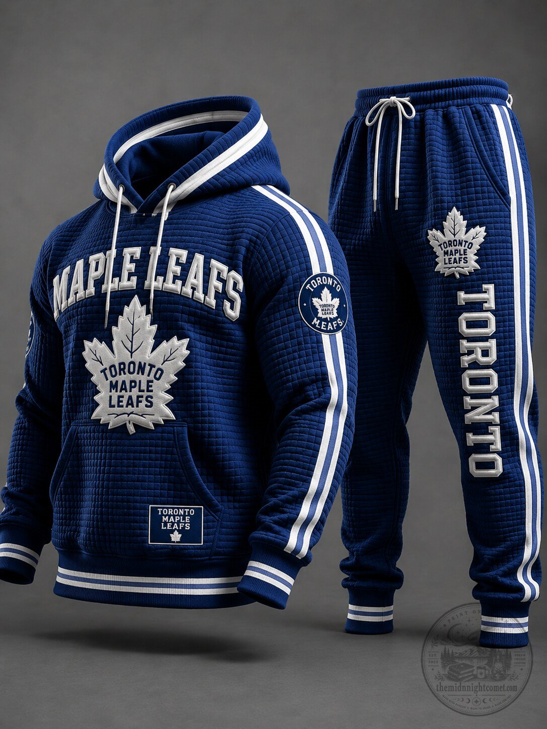 Toronto Maple Leafs Quilted Hoodie and Jogger Pants Set