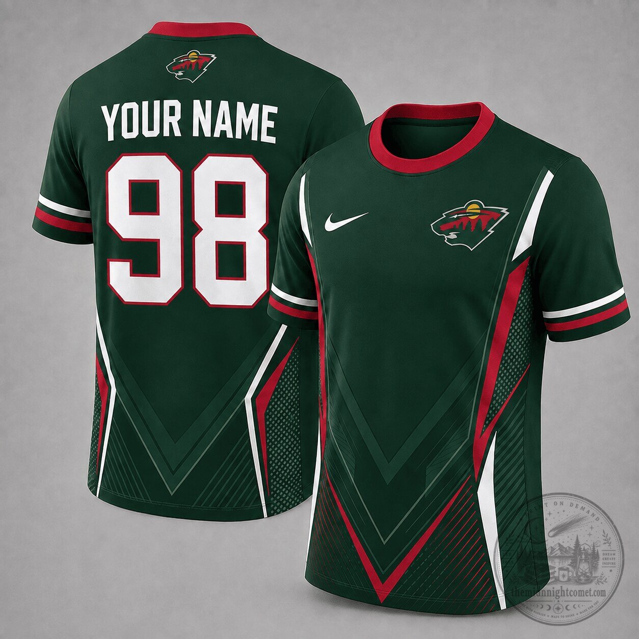 Minnesota Wild NHL Fan Shirt Custom Name Number Game Day T-Shirt