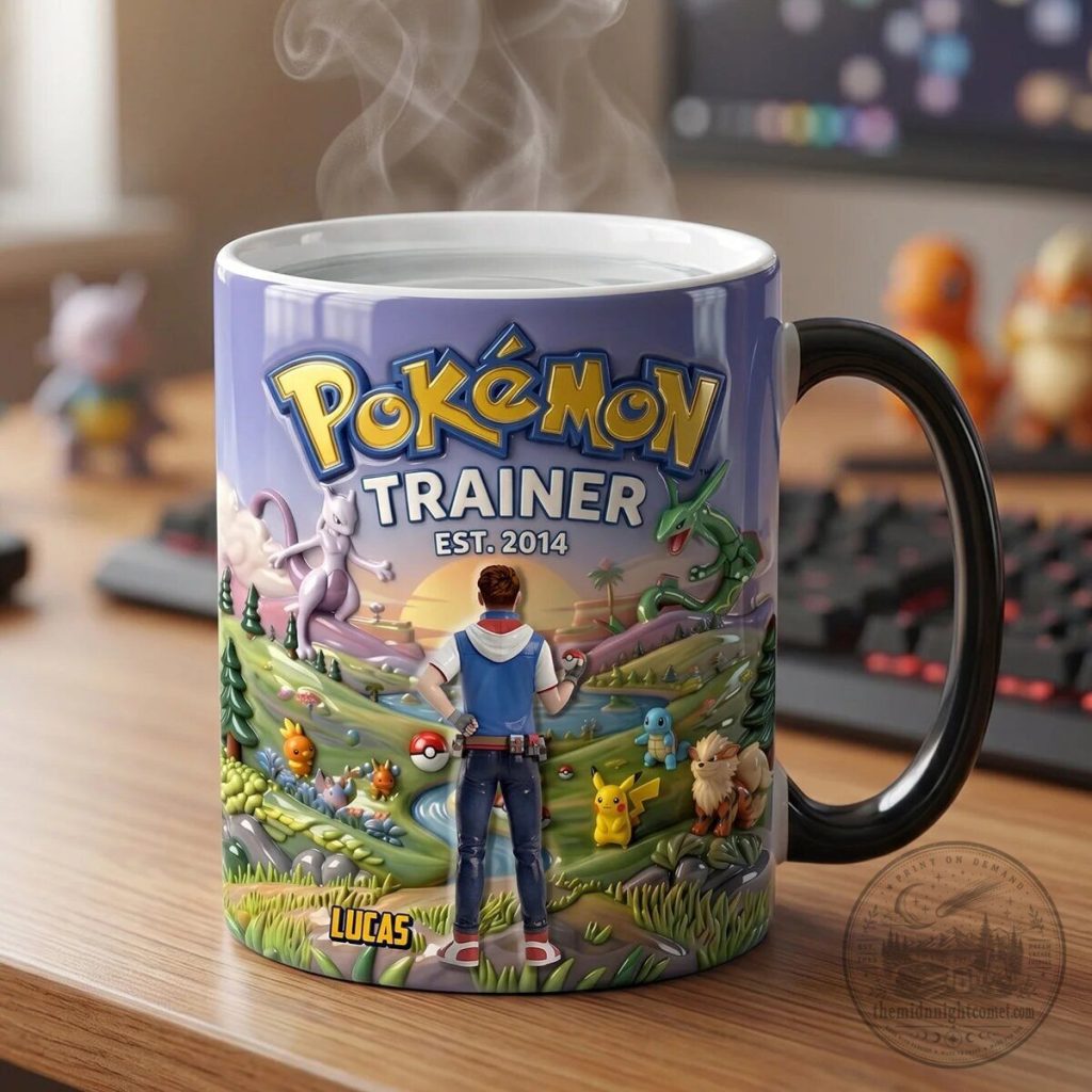 Pokemon Trainer Est. 2014 Personalized Magic Coffee Mug Pokemon Trainer Est. 2014 Personalized Magic Coffee Mug