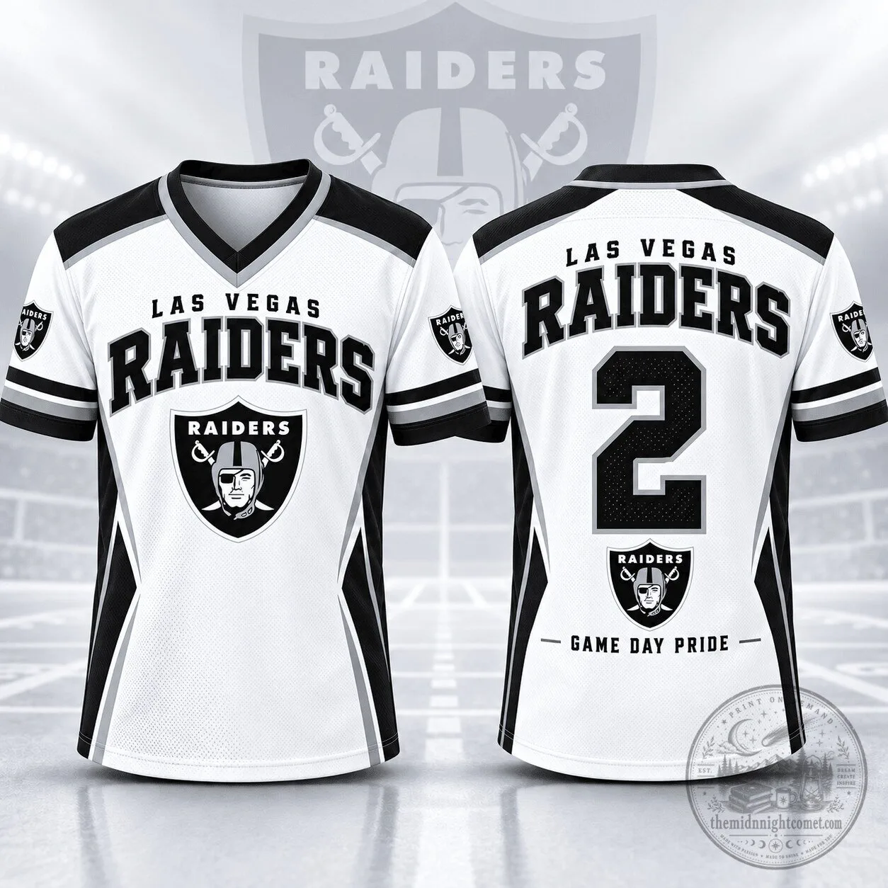 Las Vegas Raiders Personalized Football Team Spirit Game Day Jersey