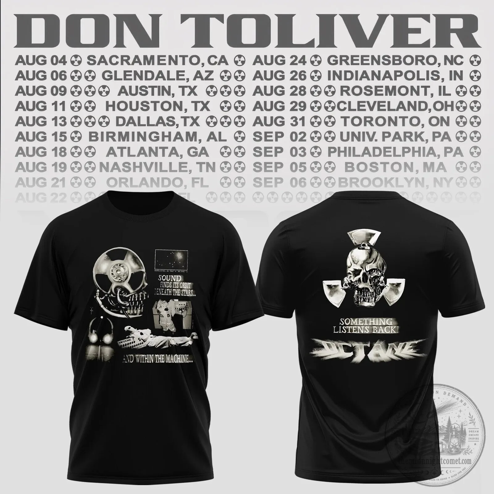 Don Toliver Nitrous Tour Skull Graphic Black T-Shirt