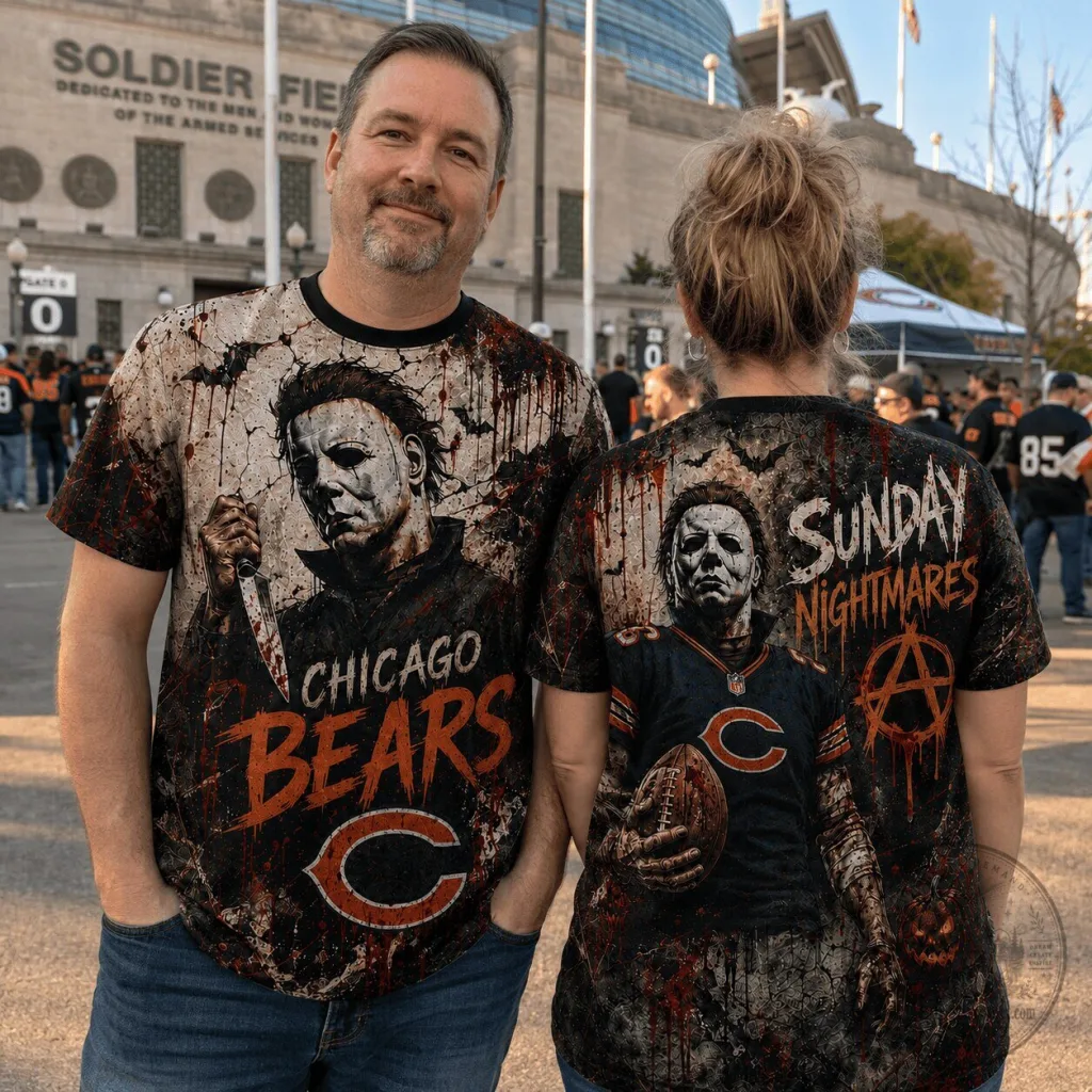 Michael Myers Chicago Bears Halloween Sunday Nightmares T-Shirt Michael Myers Chicago Bears Halloween Sunday Nightmares T-Shirt