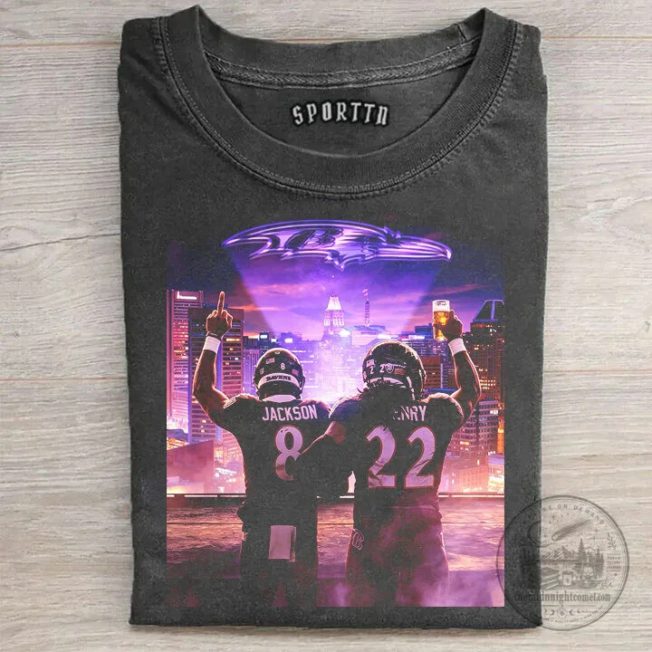 Lamar Jackson Derrick Henry Baltimore Football Team T-Shirt