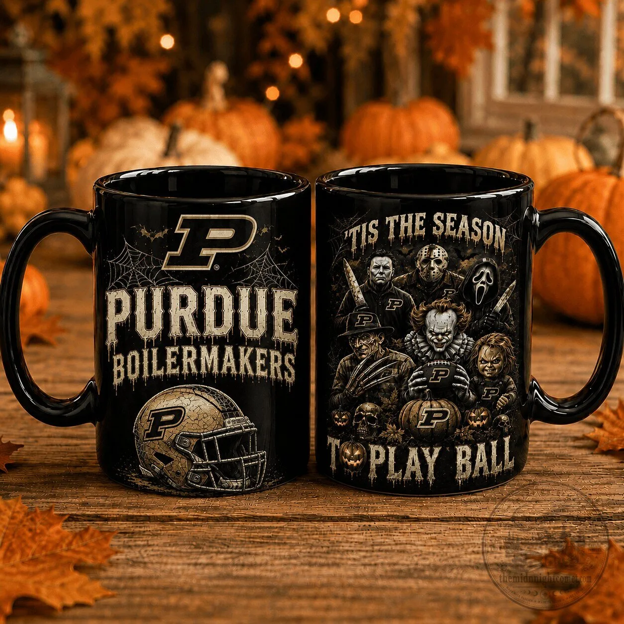 Purdue Boilermakers Halloween Horror Movie Characters Football Mug