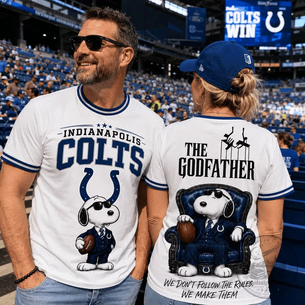 Indianapolis Colts Football Snoopy The Godfather We Don't Follow The Rules T-Shirt