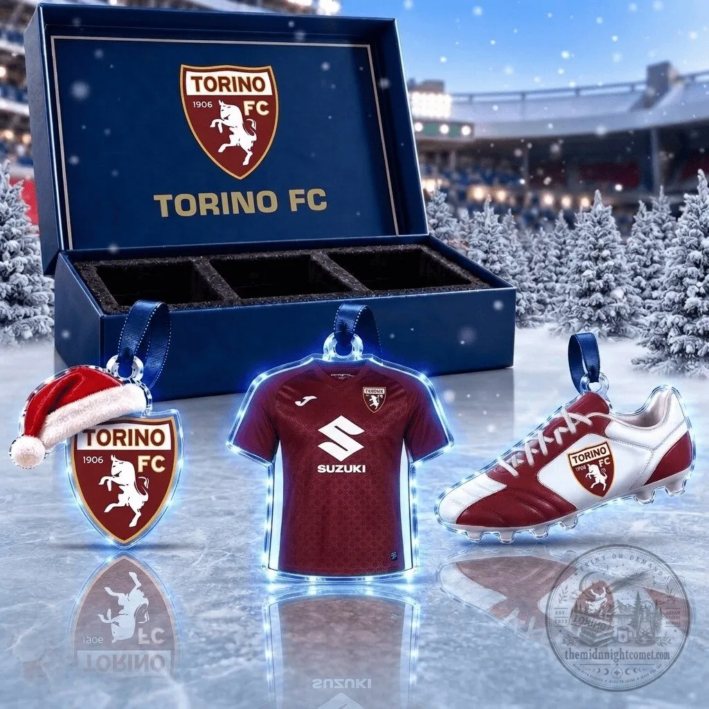 Torino Football Club Team Jersey and Shoe Christmas Tree Ornaments