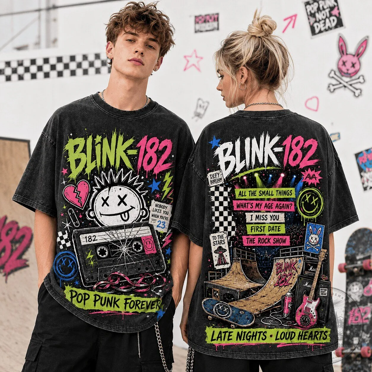 Blink-182 Pop Punk Forever All The Small Things Black T-Shirt