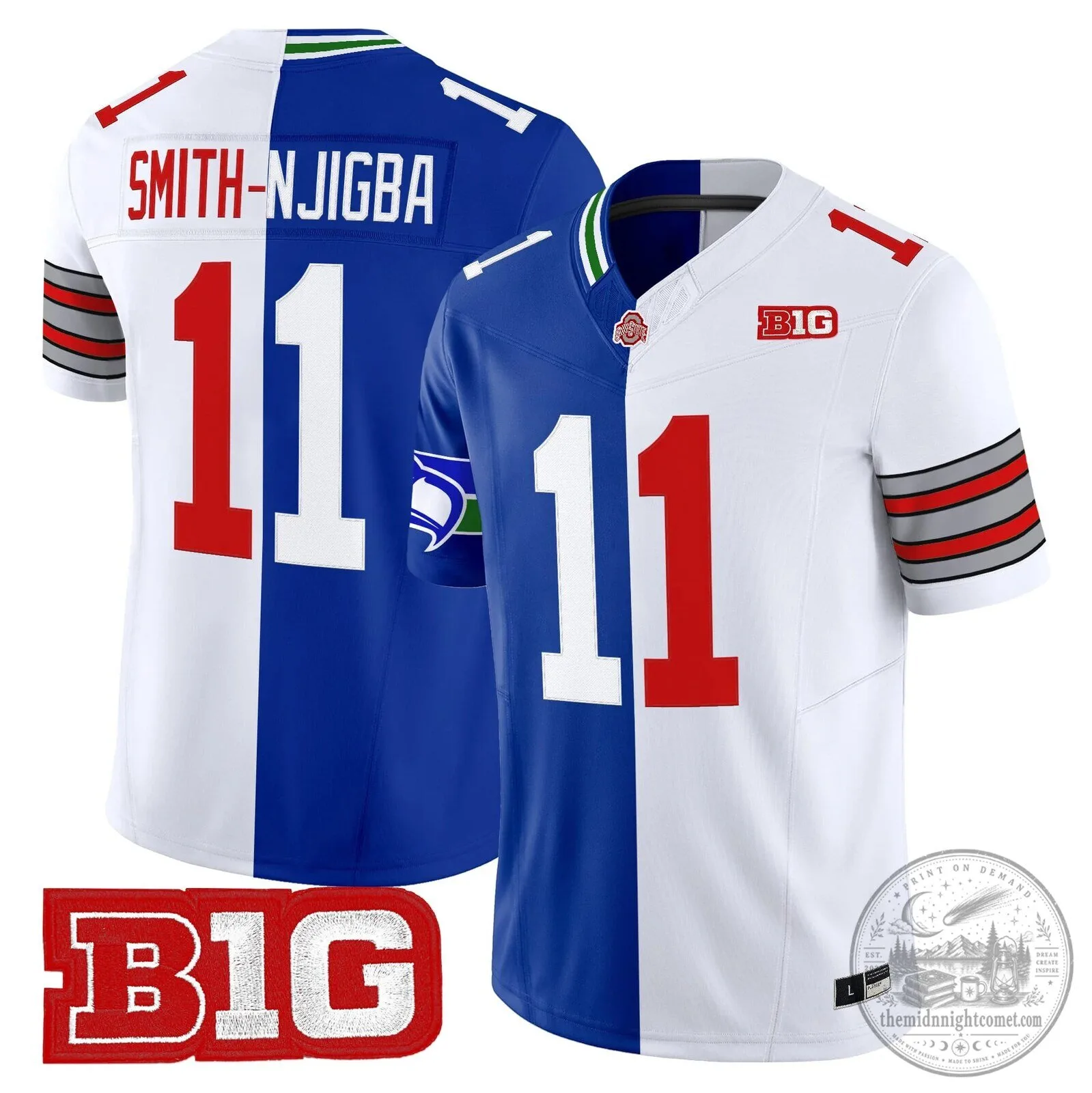 Jaxon Smith-Njigba Split Vapor Limited Football Jersey - All Stitched 3 Jaxon Smith-Njigba Split Vapor Limited Football Jersey - All Stitched