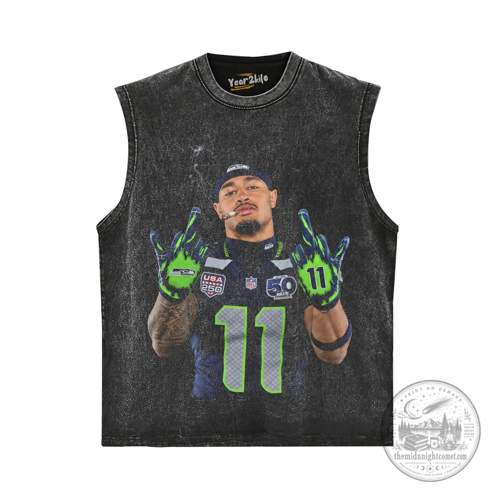 Jaxon Smith-Njigba Football Player Graphic T-Shirt 13 Jaxon Smith-Njigba Football Player Graphic T-Shirt