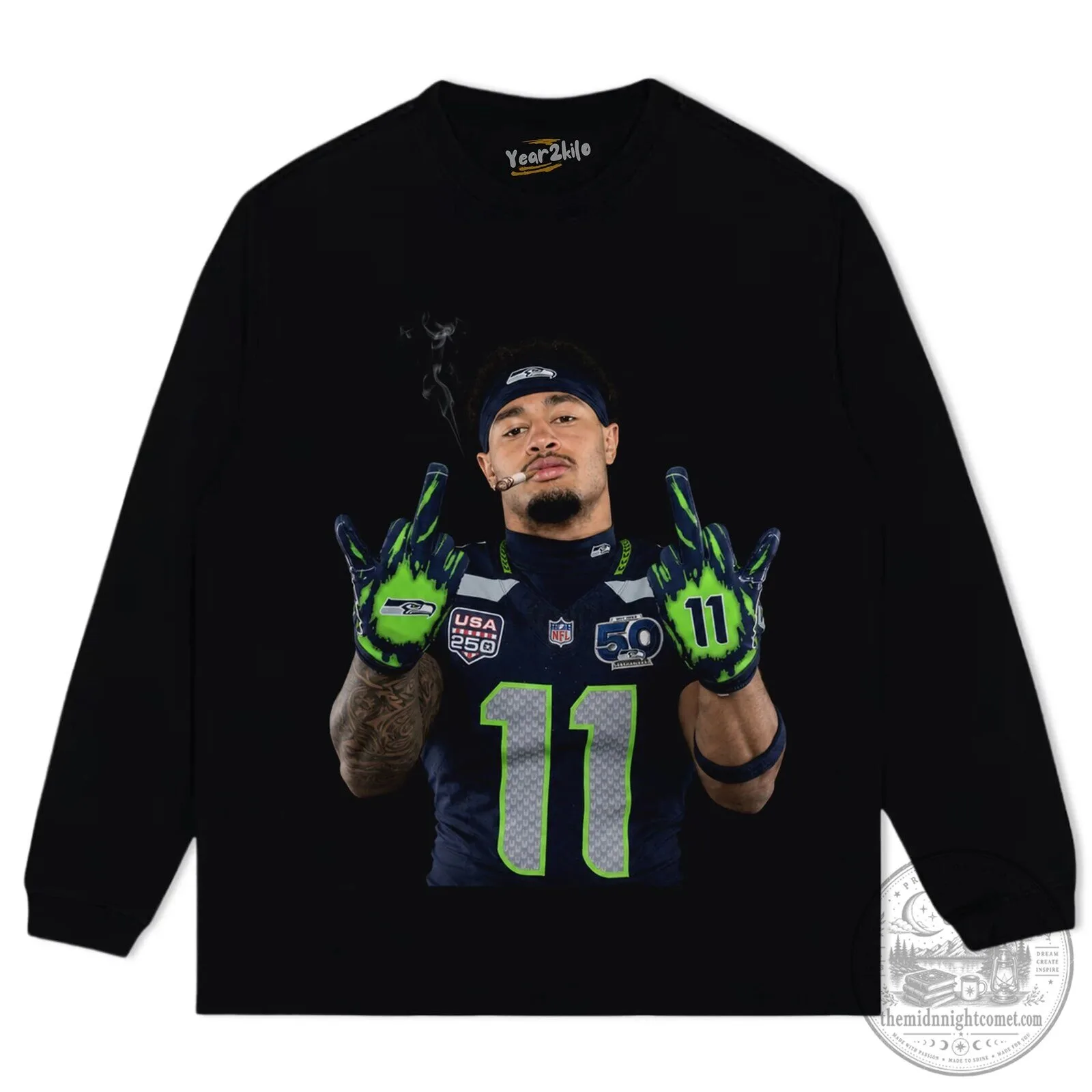 Jaxon Smith-Njigba Football Player Graphic T-Shirt 15 Jaxon Smith-Njigba Football Player Graphic T-Shirt