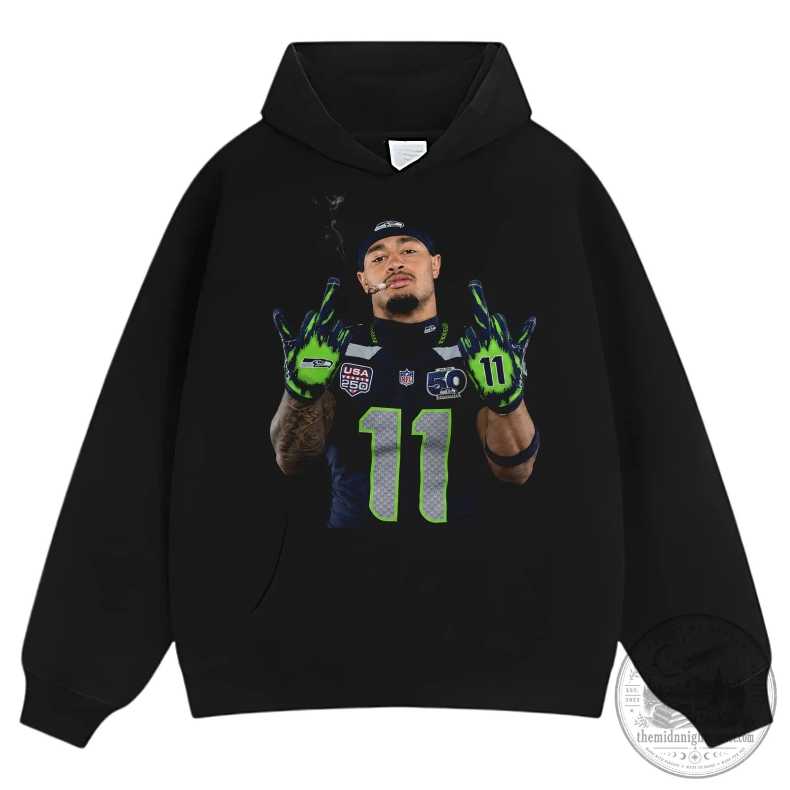 Jaxon Smith-Njigba Football Player Graphic T-Shirt 17 Jaxon Smith-Njigba Football Player Graphic T-Shirt