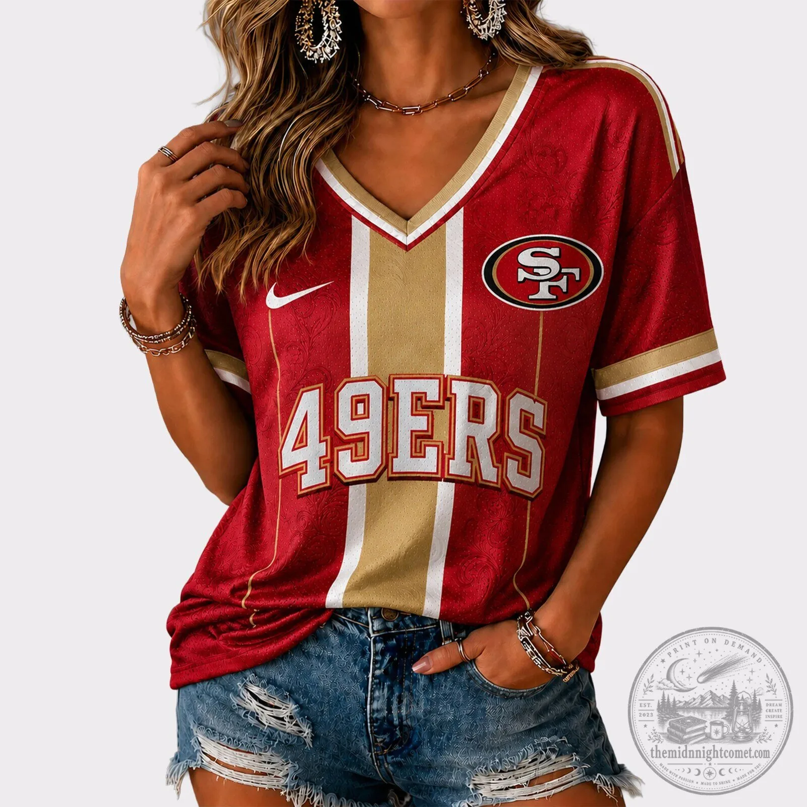 San Francisco 49ers National Football League Red and Gold Game Day Jersey