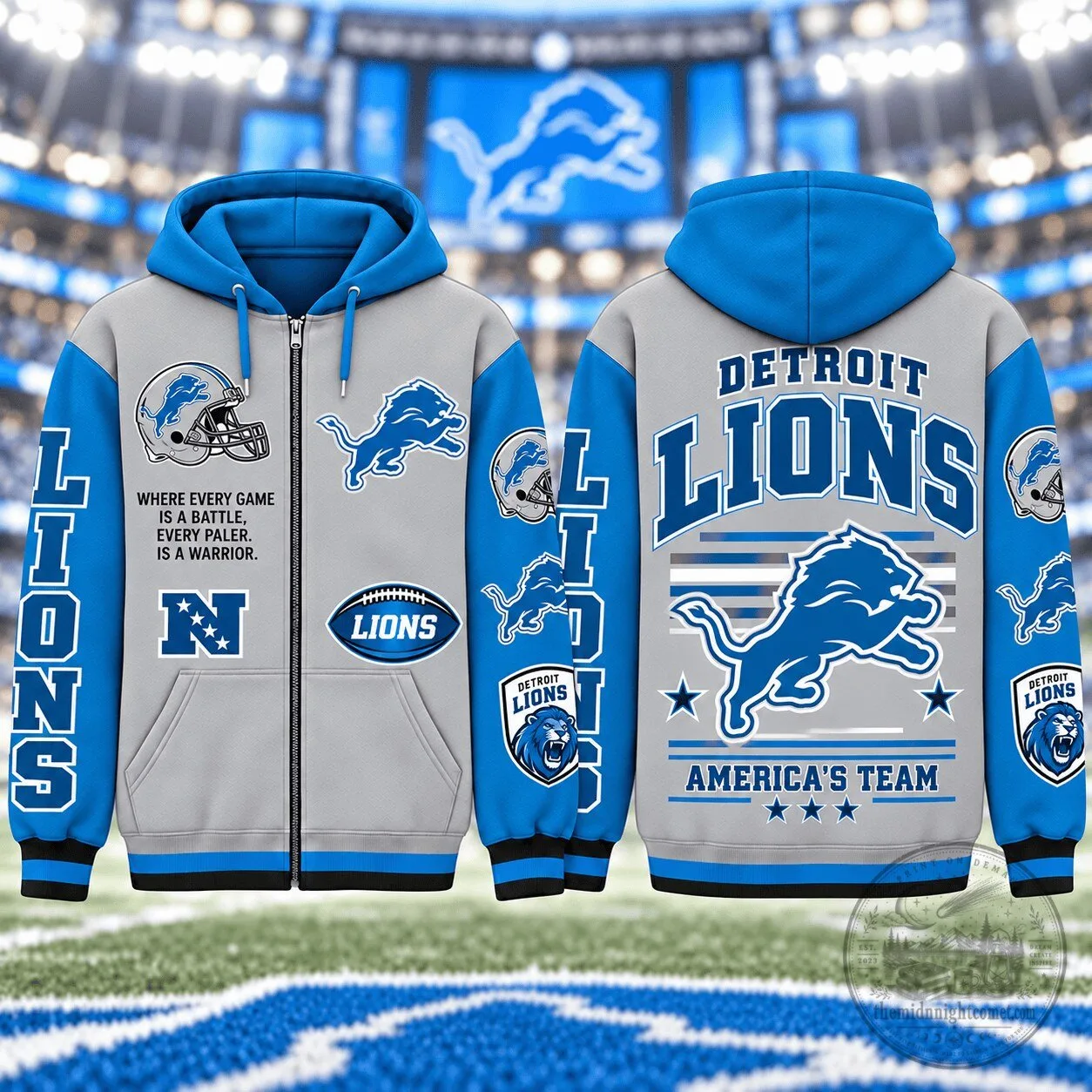 Basketball Fan Shirt Rise Together Champions Loud City Graphic T-Shirt 4 Detroit Lions Football Team America's Team Full-Zip Hoodie