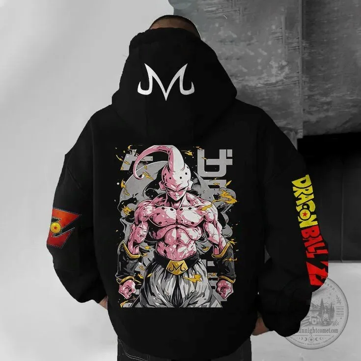 Dragon Ball Z Majin Buu Anime Graphic Streetwear Vintage Hoodie