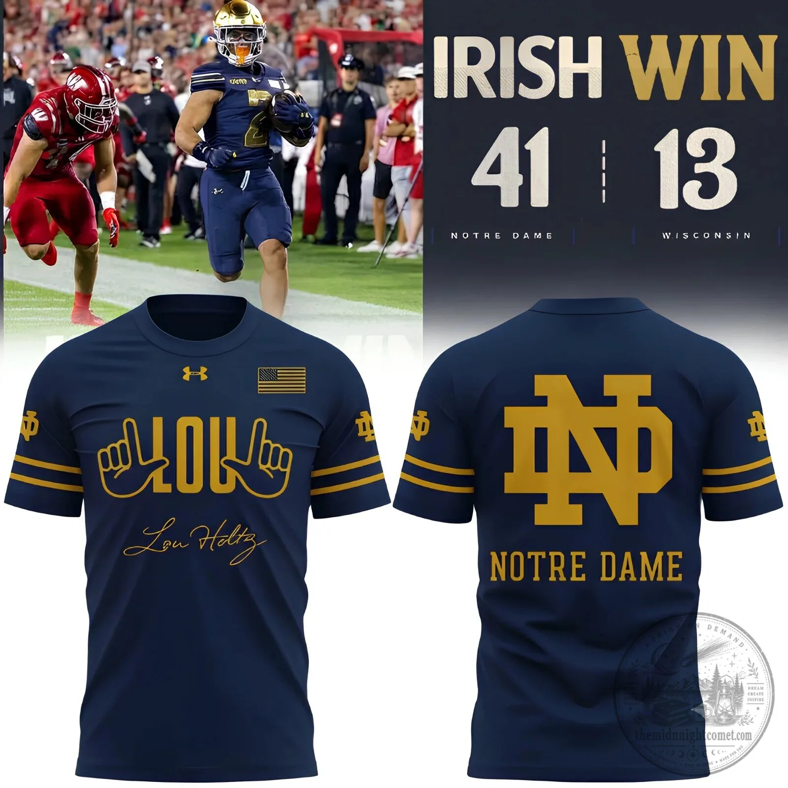 Notre Dame Fighting Irish Shamrock Series Leave No Doubt T-Shirt 7 Notre Dame Fighting Irish Shamrock Series Leave No Doubt T-Shirt
