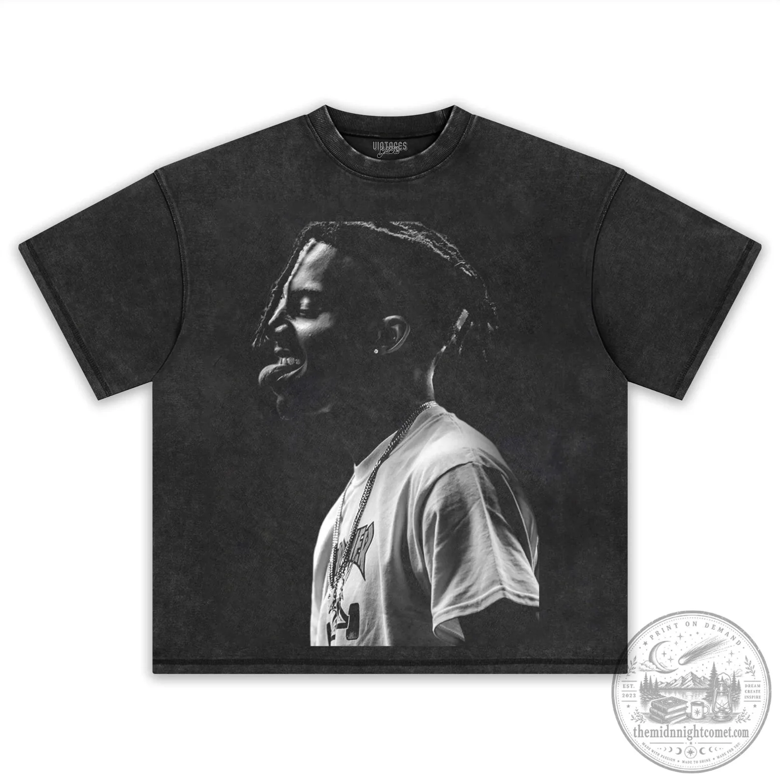 Playboi Carti Black and White Portrait T-Shirt 5 Playboi Carti Black and White Portrait T-Shirt