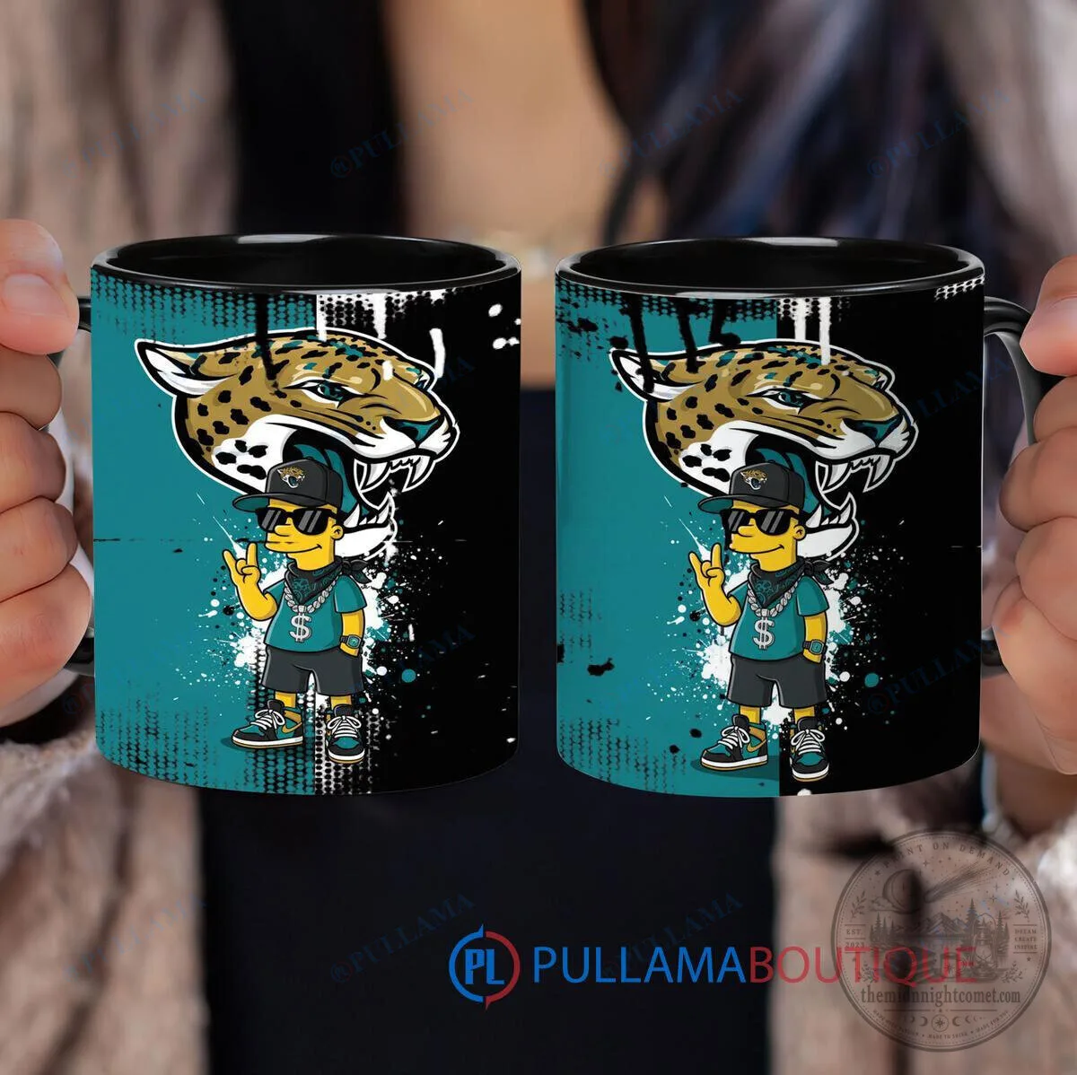 Jacksonville Jaguars Bart Simpson The Simpsons Cartoon Coffee Mug