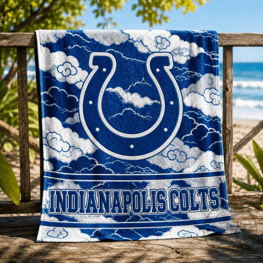 Indianapolis Colts NFL Football Team Logo Beach Towel