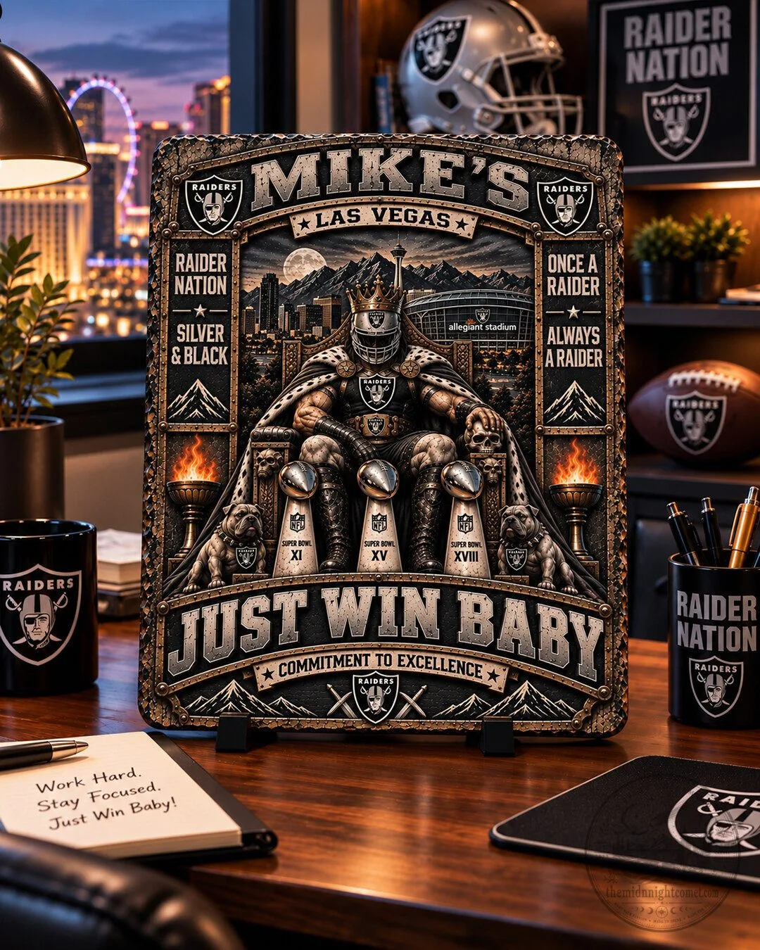 Las Vegas Raiders Football Team Allegiant Stadium Wall Art 3 Las Vegas Raiders Football Team Allegiant Stadium Wall Art