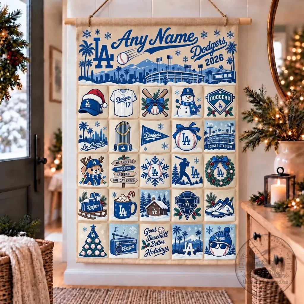 Los Angeles Dodgers Baseball Christmas Holiday Advent Calendar Wall Hanging Los Angeles Dodgers Baseball Christmas Holiday Advent Calendar Wall Hanging