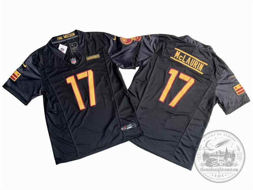 Terry McLaurin Washington Commanders Black Football Jersey