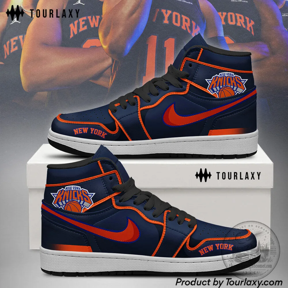 New York Knicks Basketball Team Logo High Top Sneakers