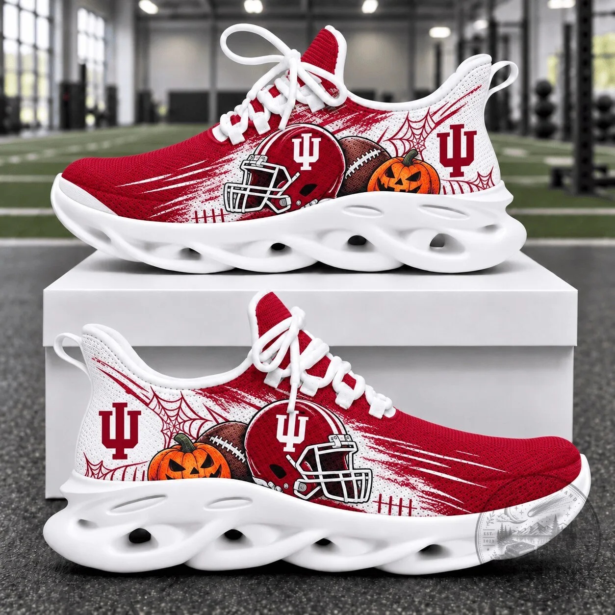 Indiana Hoosiers Halloween Football Team Chunky Sneakers Shoes