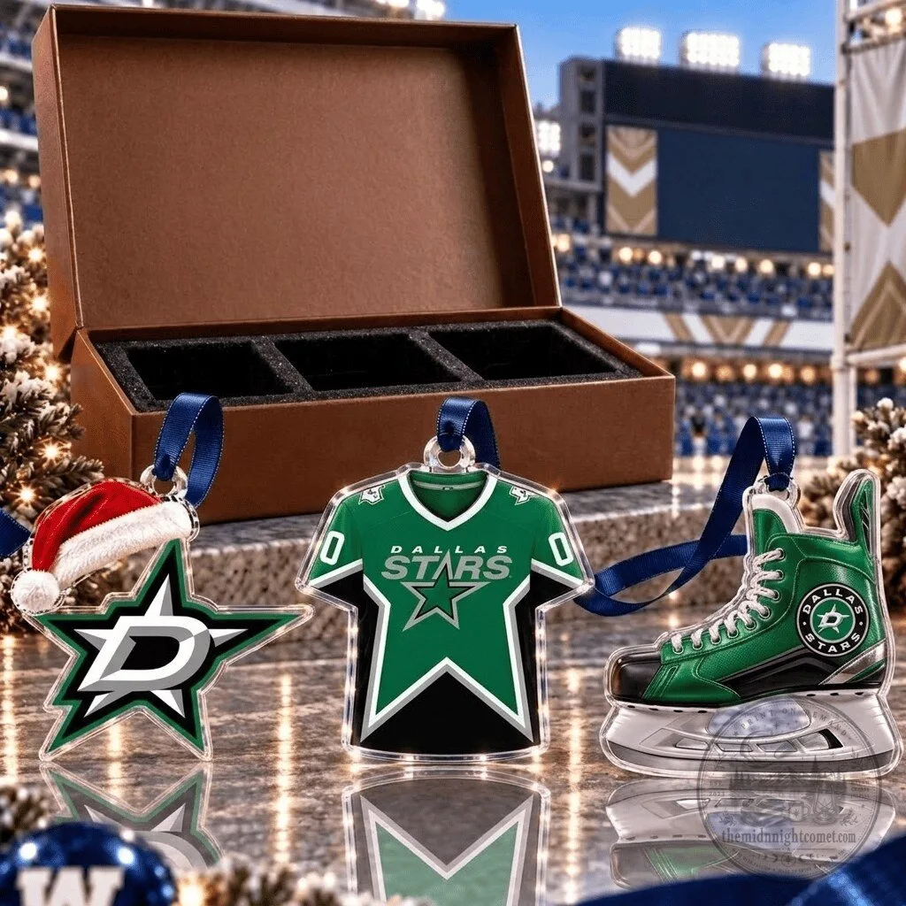 Dallas Stars National Hockey League Team Acrylic Ornament Set