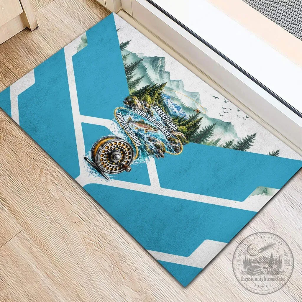 Trout Fly Fishing Perfect Loop Over The Current Outdoor Doormat 7 Trout Fly Fishing Perfect Loop Over The Current Outdoor Doormat
