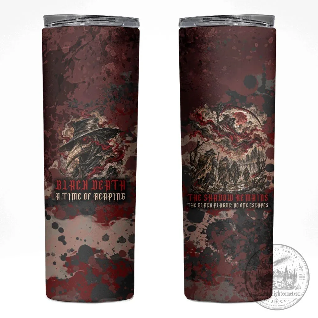 Black Death A Time of Reaping Grim Reaper Plague Doctor Gothic Horror Tumbler