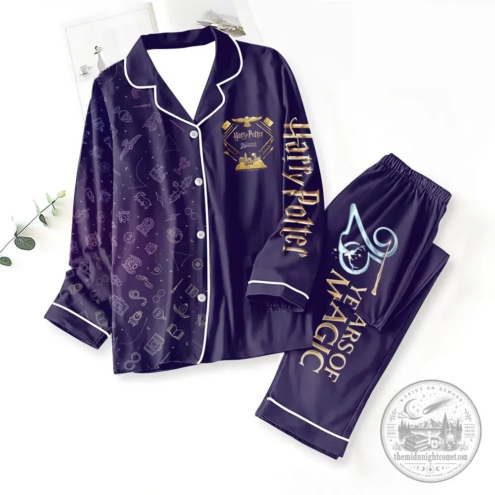 Harry Potter 25 Years of Magic Anniversary Satin Pajamas Set