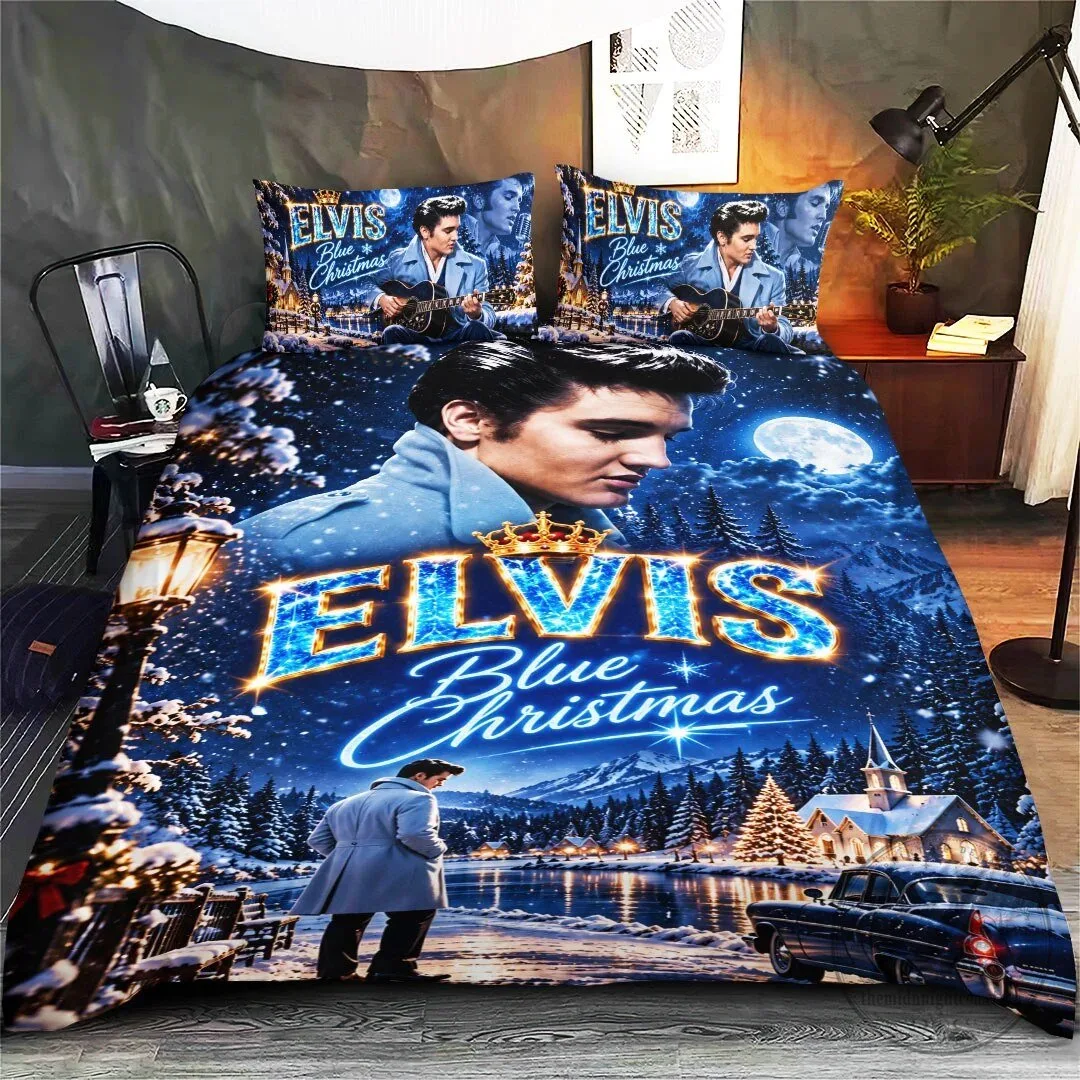 Winter Wonderland Bedding Set featuring Elvis Presley’s Blue Christmas