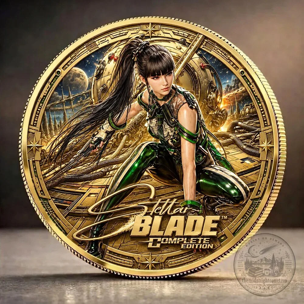 Stellar Blade Complete Edition EVE Collectible Gold Commemorative Coin