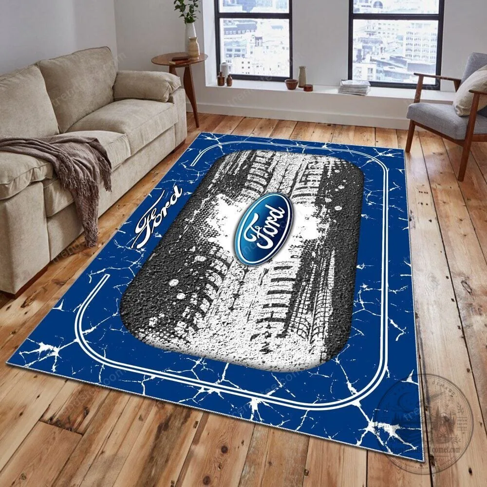 Ford Blue Tire Tread Logo Personalized Welcome Floor Mat 3 Ford Blue Tire Tread Logo Personalized Welcome Floor Mat