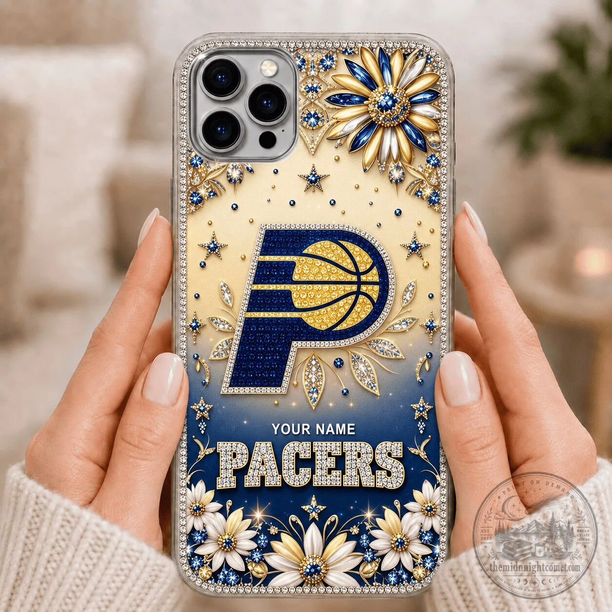Indiana Pacers Basketball Team Custom Name Bling Phone Case 1 Indiana Pacers Basketball Team Custom Name Bling Phone Case