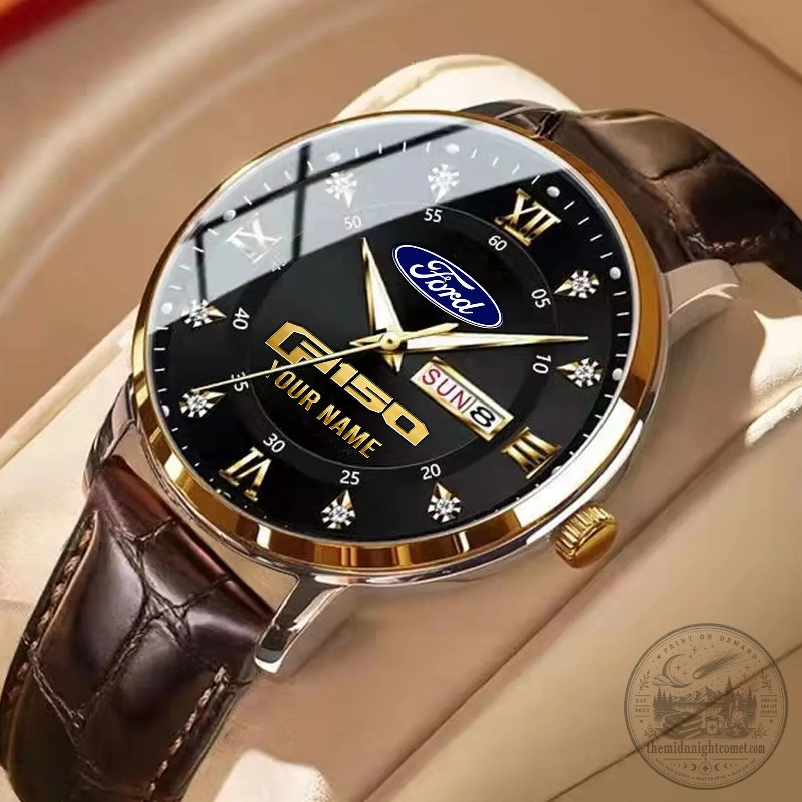 Ford F-150 F Series Custom Name Men's Stylish Fashion Design Watch