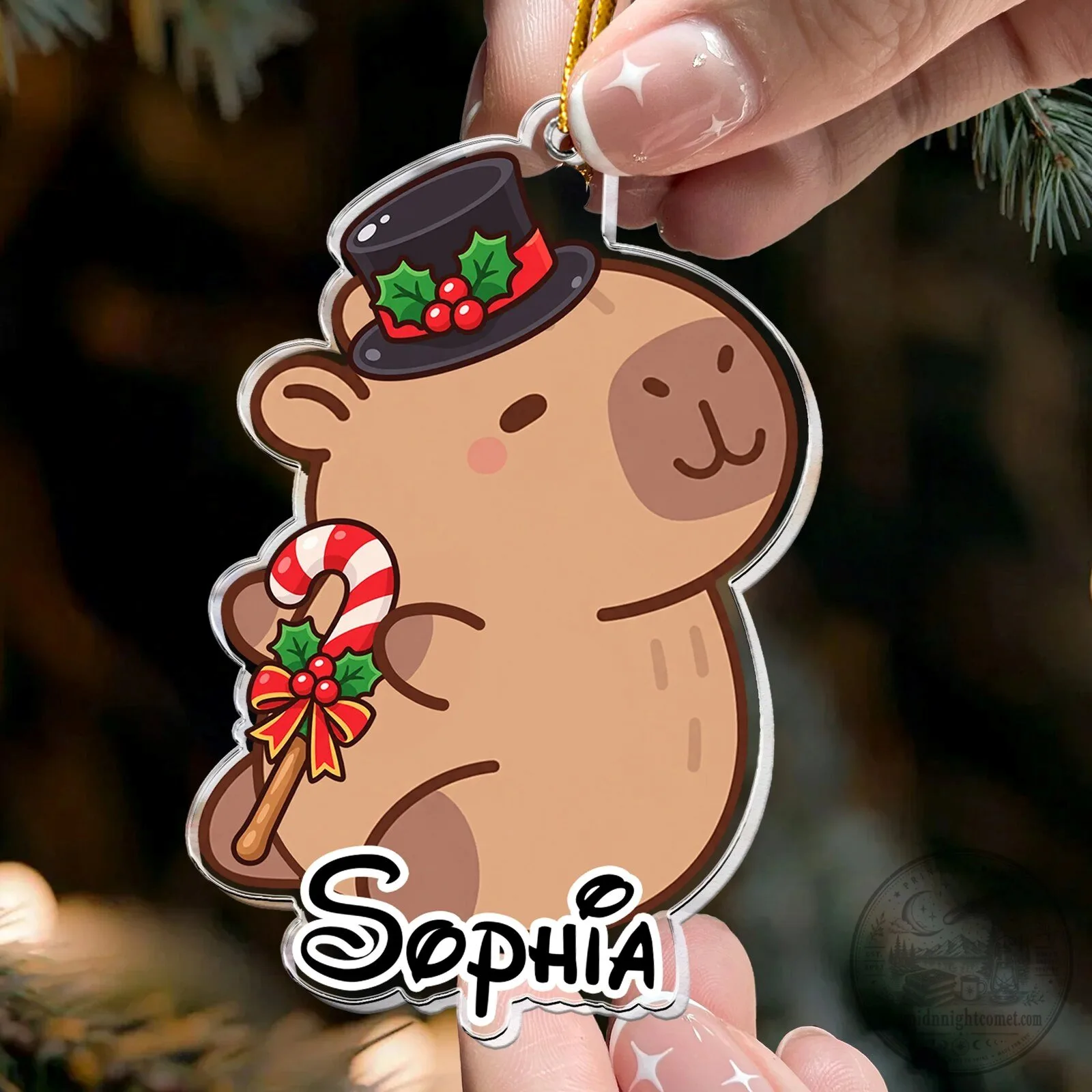 Personalized Capybara Christmas Ornament for Capybara Lovers Holiday Decor 7 Personalized Capybara Christmas Ornament for Capybara Lovers Holiday Decor