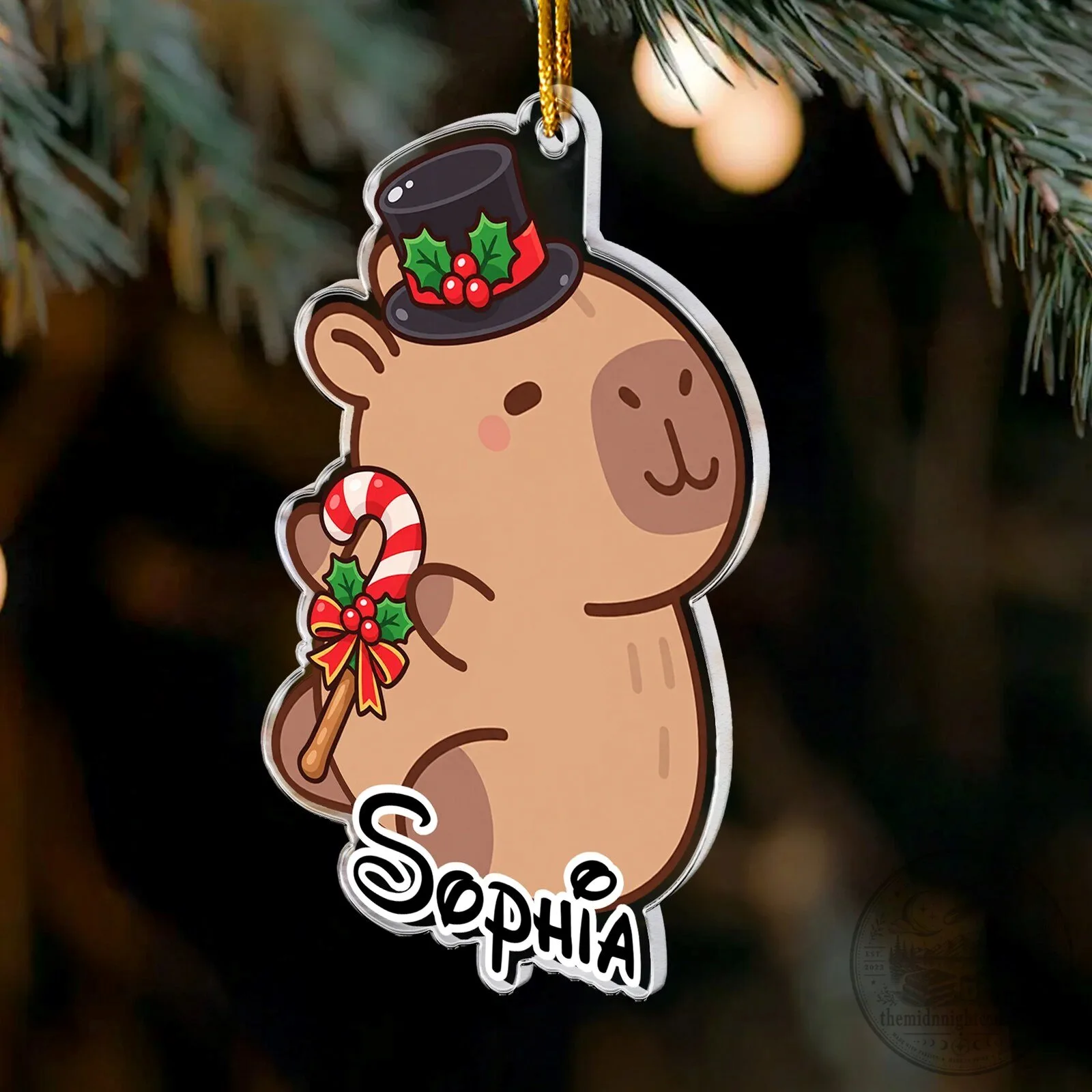 Personalized Capybara Christmas Ornament for Capybara Lovers Holiday Decor 8 Personalized Capybara Christmas Ornament for Capybara Lovers Holiday Decor