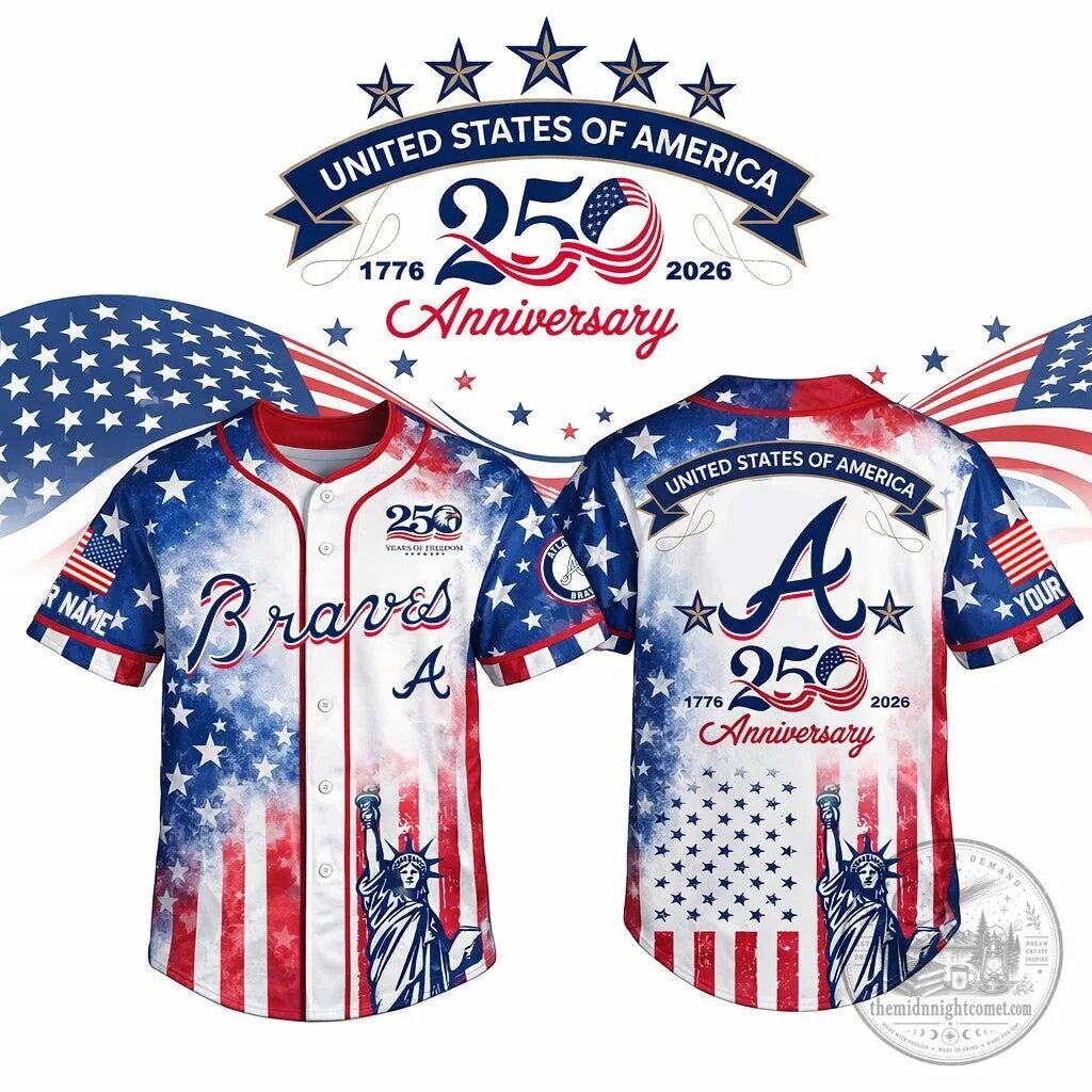 Atlanta Braves United States of America 250th Anniversary Baseball Jersey