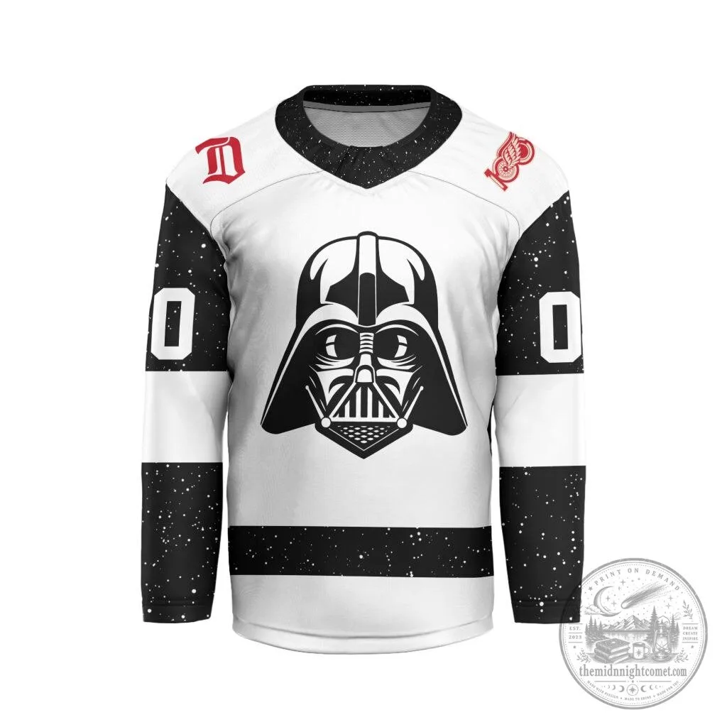 Detroit Red Wings Darth Vader Star Wars Hockey Jersey