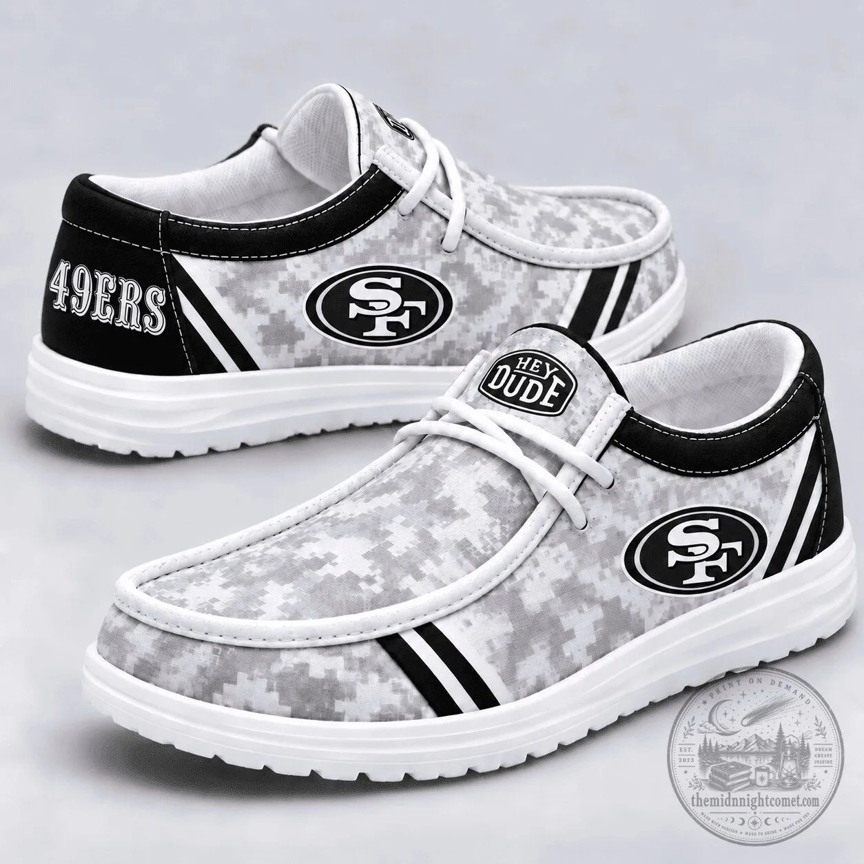 San Francisco 49ers Digital Camouflage Hey Dude Style Shoes