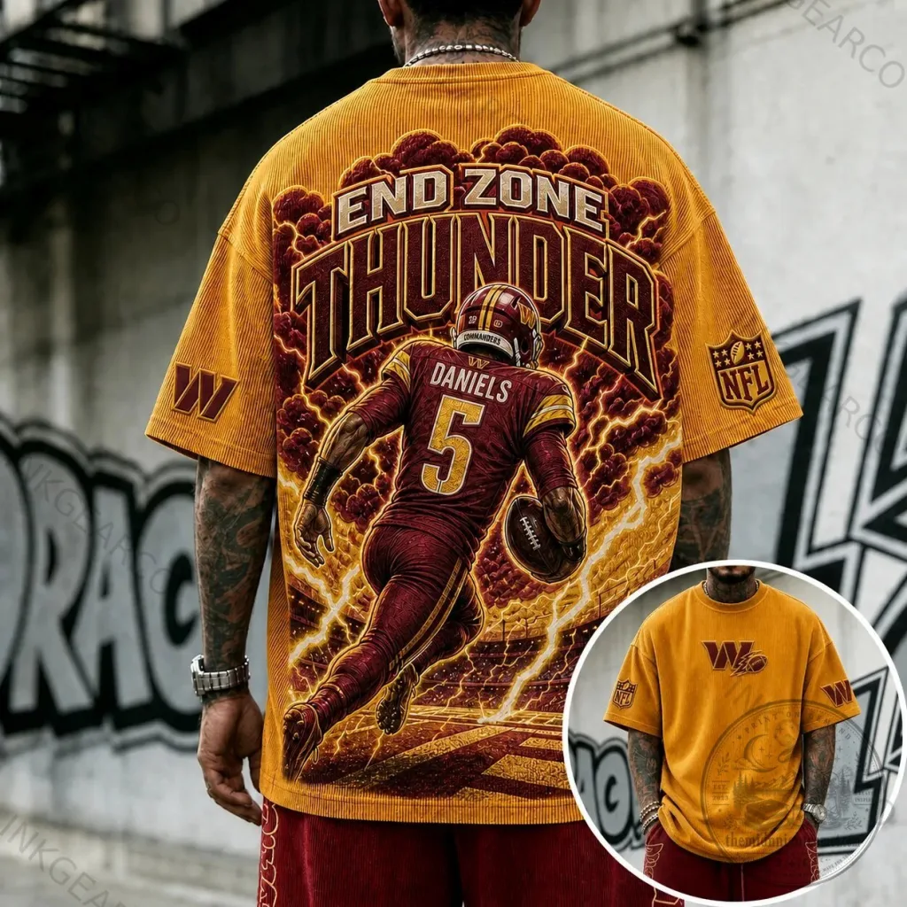 End Zone Thunder T-Shirt for Washington Commanders Fans End Zone Thunder T-Shirt for Washington Commanders Fans